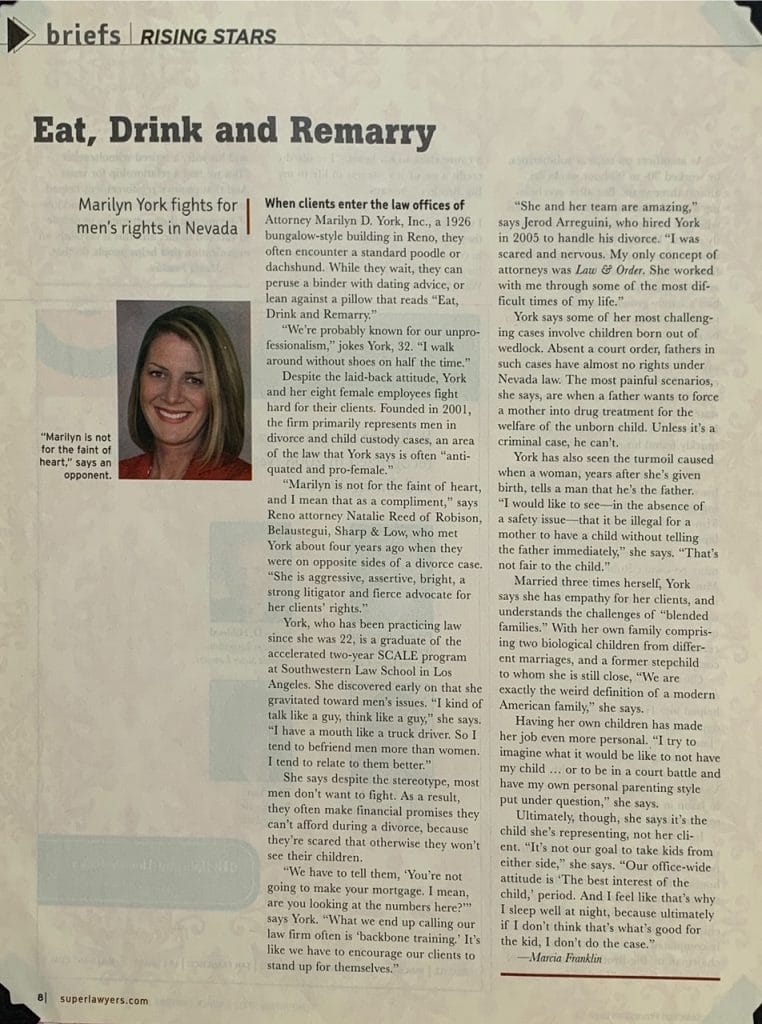Eat, Drink and Remarry in Super Lawyers Magazine